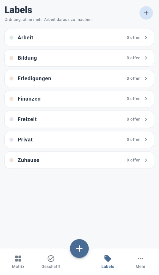 DOARA Ansicht Labels